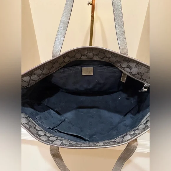 Gucci Metallic Monogram Zip Top Tote Bag - Picture 10 of 14